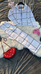 White Grid Co-Ord Set