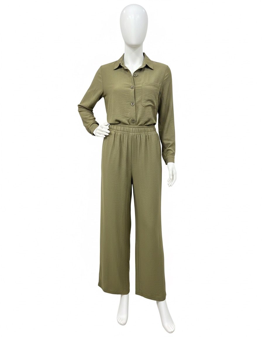 Soft Sage Olive Co-Ord Set,